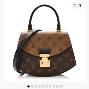Louis Vuitton Tilsitt Monogram Reverse Handbag Leather Brown Tan